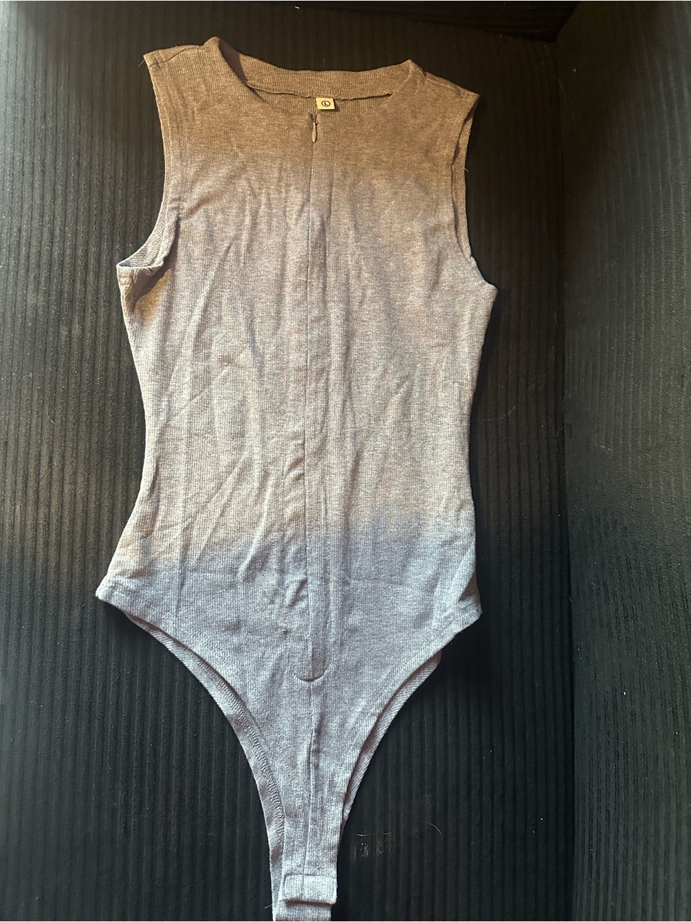 Sleeveless Gray  One-Piece Bodysuit